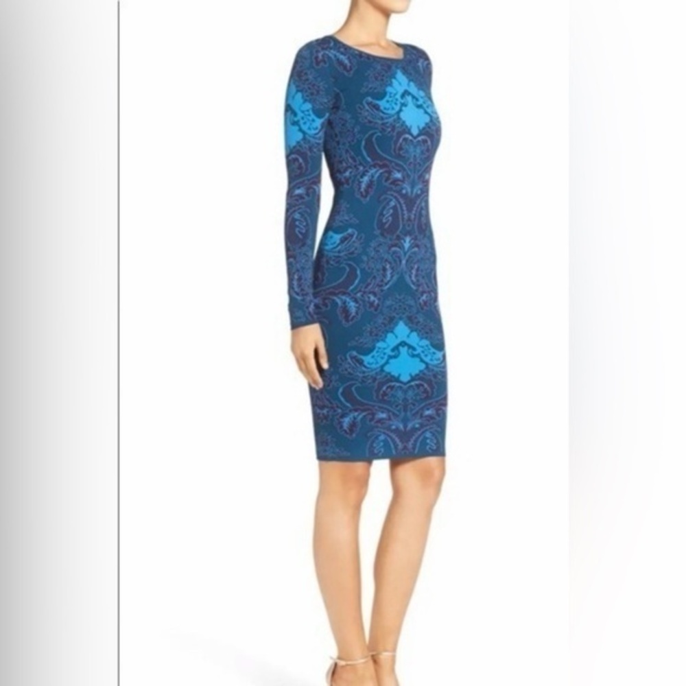 Felicity & Coco Blue and Purple Long Sleeve Dress
